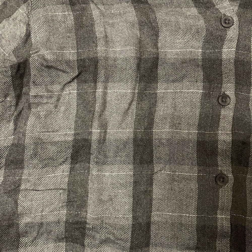 Side stitch Grey Plaid Button Up Size XS - Picture 5 of 6